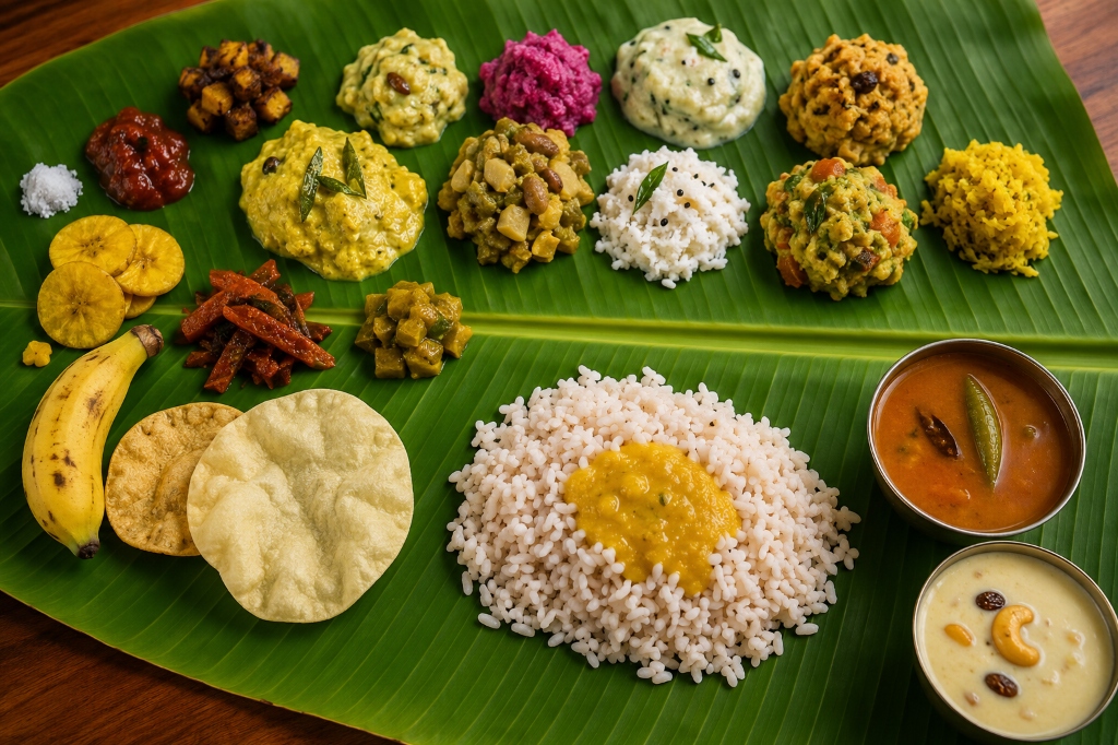 Kerala Sadya on banana leaf